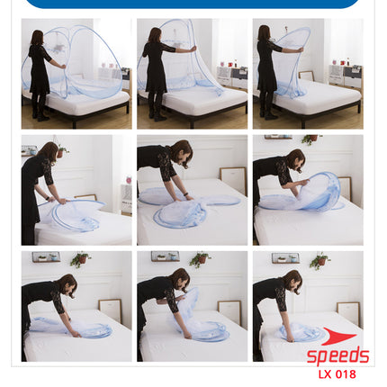 SPEEDS Kelambu Lipat Kelambu Bayi Dewasa Kelambu Tidur Anti Nyamuk Ukuran 1,8x2M 018-42