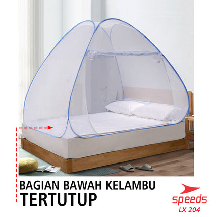 SPEEDS Kelambu Lipat Kelambu Bayi Dewasa Kelambu Tidur Anti Nyamuk Ukuran 1,8x2M 018-42