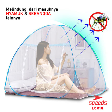SPEEDS Kelambu Lipat Kelambu Bayi Dewasa Kelambu Tidur Anti Nyamuk Ukuran 1,8x2M 018-42
