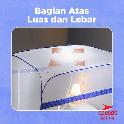 SPEEDS Kelambu Bayi Lipat Kelambu Kotak Kelambu Tidur Anti Nyamuk Kelambu Tempat Tidur Portable 018-48