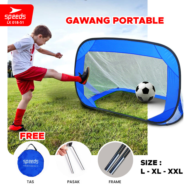 SPEEDS Gawang Sepak Bola Jaring Lipat Portable Goal 187cm L XL XXL 018-51