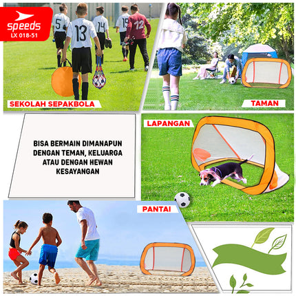 SPEEDS Gawang Jaring Lipat  Portable Goal Latihan Sepak Bola Gol Portabel Soccer Football Indoor Outdoor 018-51