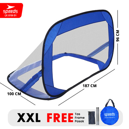 SPEEDS Gawang Jaring Lipat  Portable Goal Latihan Sepak Bola Gol Portabel Soccer Football Indoor Outdoor 018-51