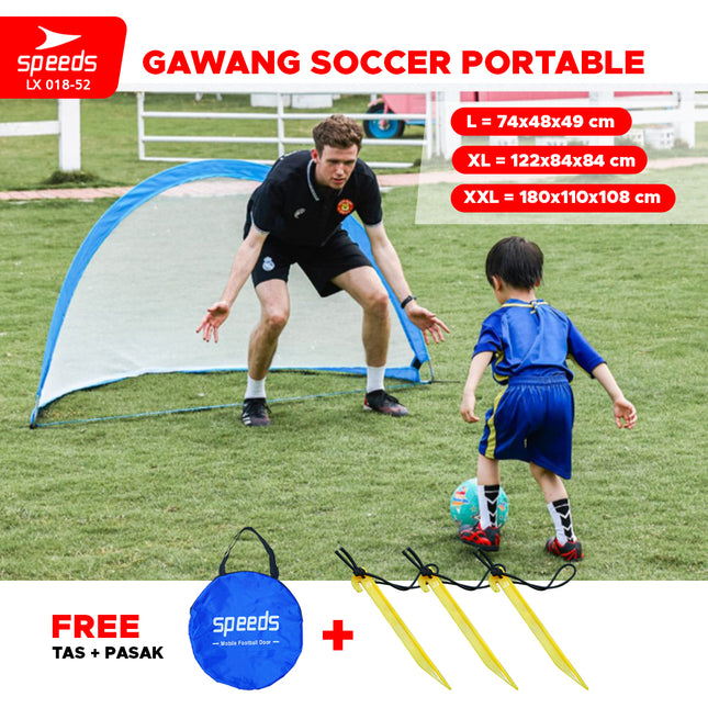 SPEEDS Gawang Sepak Bola Jaring Lipat 180cm L XL XXL 018-52