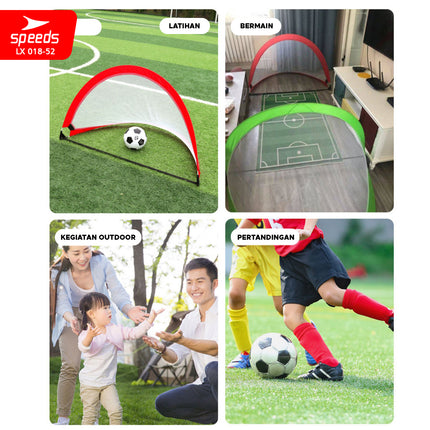 SPEEDS Gawang Jaring Lipat Goal Portable 180cm L XL XXL Latihan Sepak Bola Gol Portabel Soccer Football Indoor Outdoor 018-52