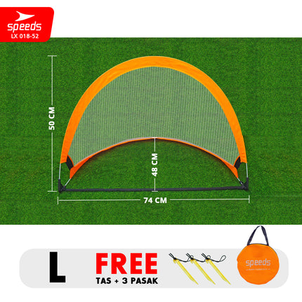 SPEEDS Gawang Jaring Lipat Goal Portable 180cm L XL XXL Latihan Sepak Bola Gol Portabel Soccer Football Indoor Outdoor 018-52
