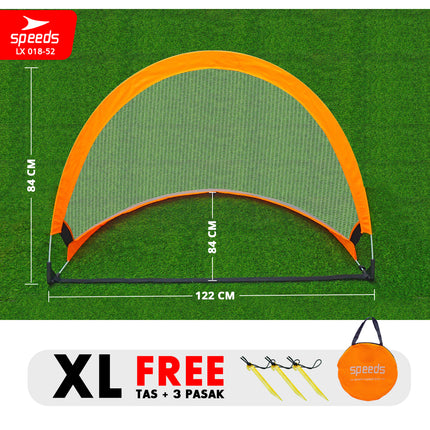 SPEEDS Gawang Jaring Lipat Goal Portable 180cm L XL XXL Latihan Sepak Bola Gol Portabel Soccer Football Indoor Outdoor 018-52