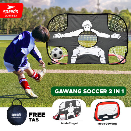 SPEEDS Gawang Jaring Lipat Portable Goal Latihan Sepak Bola Gol Portabel Sport Soccer Indoor Outdoor Football 018-53