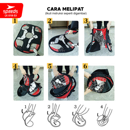 SPEEDS Gawang Jaring Lipat Portable Goal Latihan Sepak Bola Gol Portabel Sport Soccer Indoor Outdoor Football 018-53