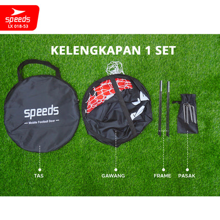 SPEEDS Gawang Jaring Lipat Portable Goal Latihan Sepak Bola Gol Portabel Sport Soccer Indoor Outdoor Football 018-53