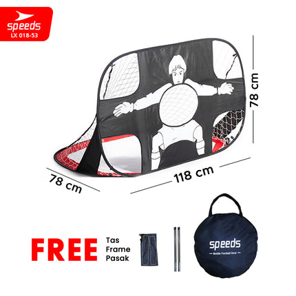 SPEEDS Gawang Jaring Lipat Portable Goal Latihan Sepak Bola Gol Portabel Sport Soccer Indoor Outdoor Football 018-53