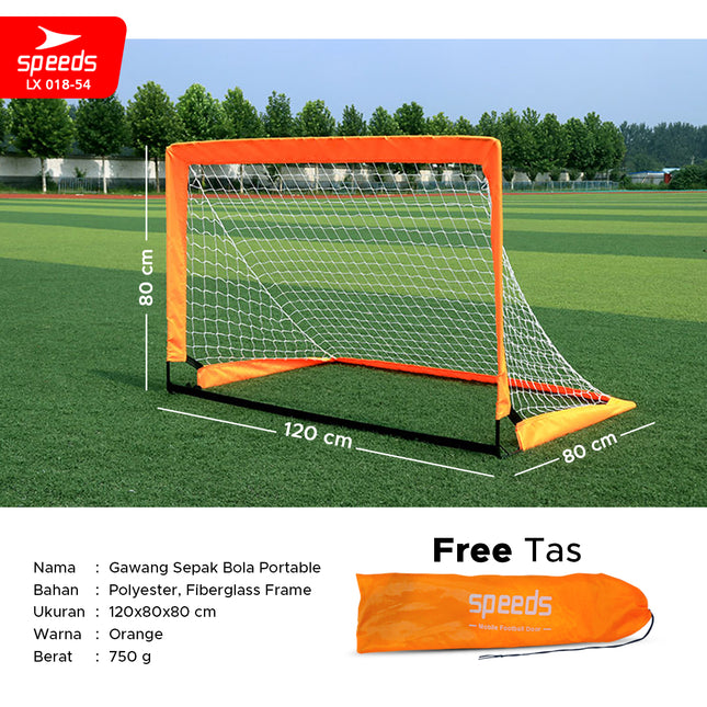 SPEEDS Gawang Jaring Lipat Sepak Bola 120x80x80cm 018-54