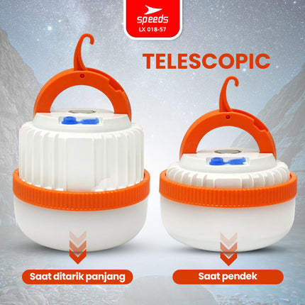 SPEEDS Lampu Camping LED Gantung Camping Emergency Lamp Super Terang Charger Type-C Outdoor Indoor Lampu Kemah 018-57
