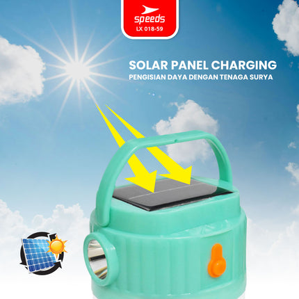 SPEEDS Lampu Camping LED Gantung Camping Lamp Super Terang Solar Panel Emergency Outdoor Indoor Lampu Kemah 018-59