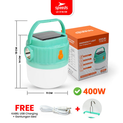 SPEEDS Lampu Camping LED Gantung Camping Lamp Super Terang Solar Panel Emergency Outdoor Indoor Lampu Kemah 018-59