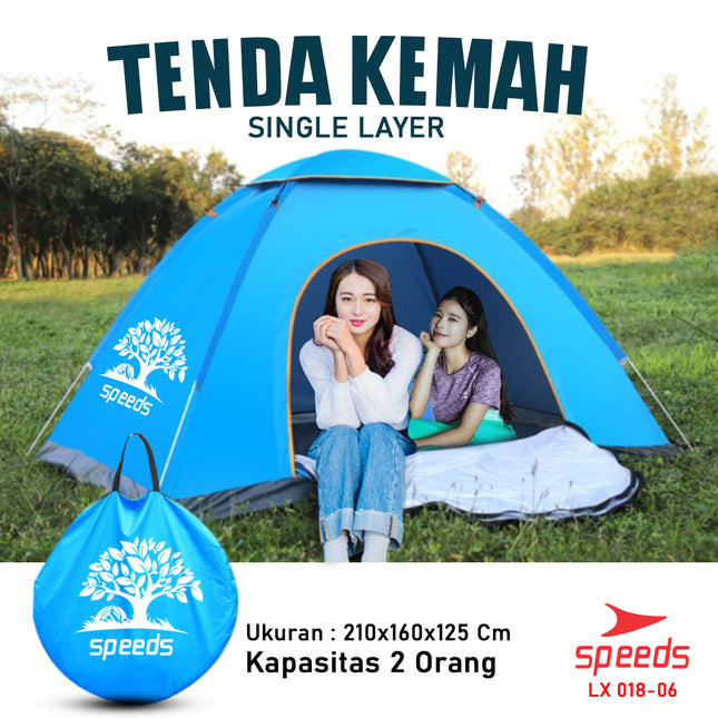 SPEEDS Tenda Camping Otomatis Kapasitas 2 Orang 018-6