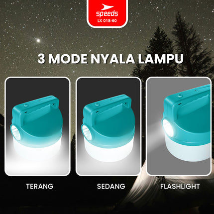 SPEEDS Lampu Camping LED Gantung Emergency Camping Lamp Super Terang Multifungsi Outdoor Indoor Lampu Kemah 018-60
