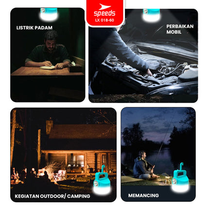 SPEEDS Lampu Camping LED Gantung Emergency Camping Lamp Super Terang Multifungsi Outdoor Indoor Lampu Kemah 018-60
