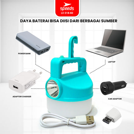 SPEEDS Lampu Camping LED Gantung Emergency Camping Lamp Super Terang Multifungsi Outdoor Indoor Lampu Kemah 018-60