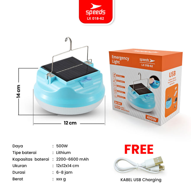 SPEEDS Lamp Emergency Solar Panel 300-400W 018-62