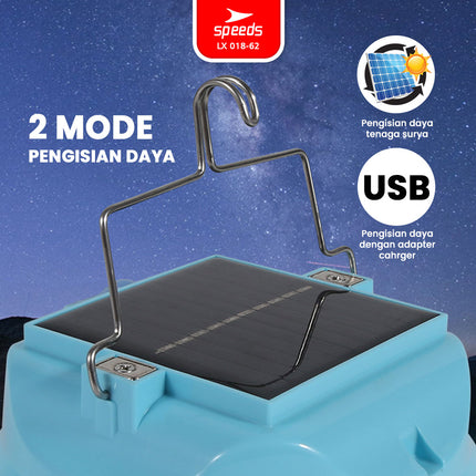 SPEEDS Lampu Camping LED Gantung Camping Lamp Emergency Super Terang Solar Panel Multifungsi Outdoor Indoor Lampu Kemah 018-62