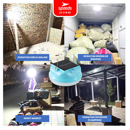 SPEEDS Lampu Camping LED Gantung Camping Lamp Emergency Super Terang Solar Panel Multifungsi Outdoor Indoor Lampu Kemah 018-62