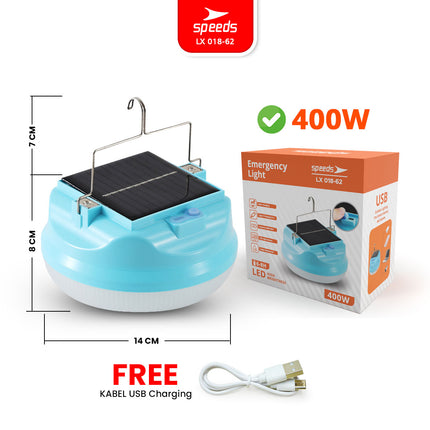 SPEEDS Lampu Camping LED Gantung Camping Lamp Emergency Super Terang Solar Panel Multifungsi Outdoor Indoor Lampu Kemah 018-62