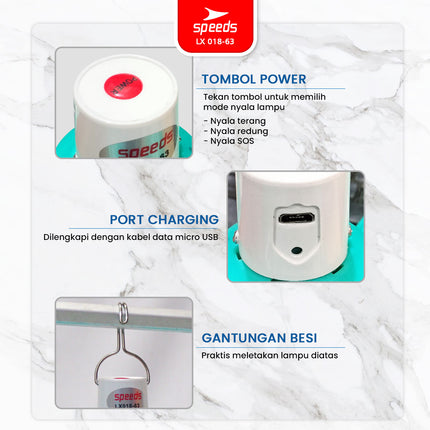 SPEEDS Lampu Emergency Gantung Camping Lamp LED Outdoor Indoor Lampu Kemah 018-63
