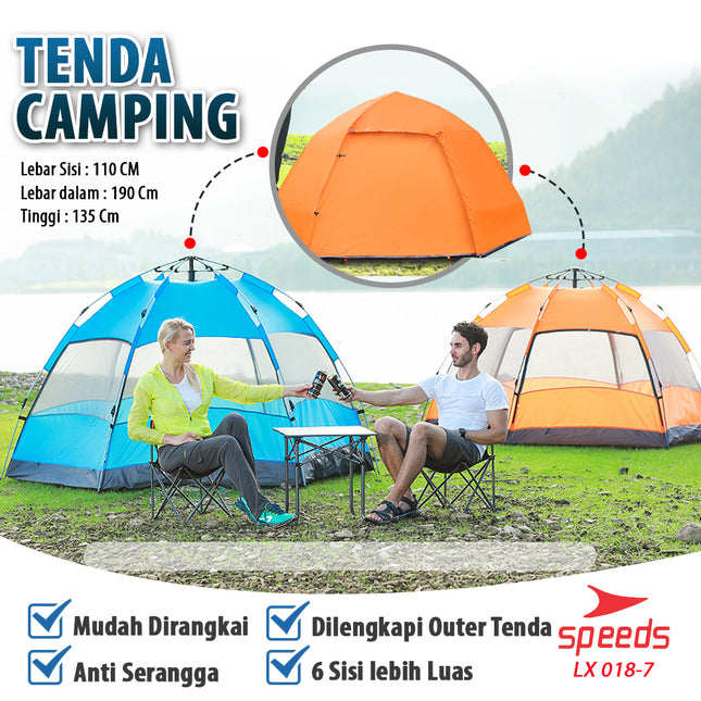 SPEEDS Tenda Camping Otomatis 4-5 Orang 018-7