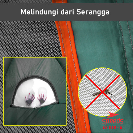 SPEEDS Tenda Camping Kemah Otomatis 4-5 Orang Lipat Portable Waterproof Anti Air Outdoor 018-8