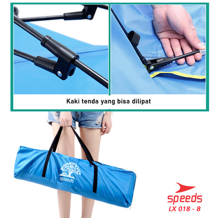 SPEEDS Tenda Camping Kemah Otomatis 4-5 Orang Lipat Portable Waterproof Anti Air Outdoor 018-8