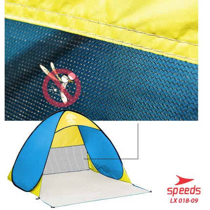 SPEEDS Tenda Camping Terbuka Otomatis Piknik/Pantai/Santai 2-3 Orang Dengan Alas Anti Air 018-9