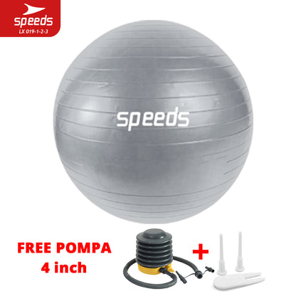SPEEDS Gym Ball fitness 75 cm Bola Gym Bola yoga alat olahraga (Bonus Pompa) Gymball 019-3