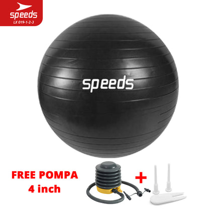 SPEEDS Gym Ball fitness 75 cm Bola Gym Bola yoga alat olahraga (Bonus Pompa) Gymball 019-3