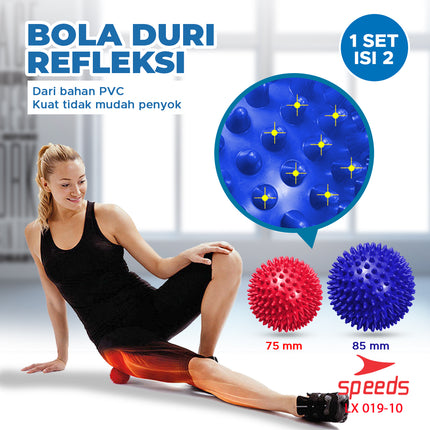 SPEEDS Bola Duri Terapi Massage Ball Bola Terapi Bola Pijat Alat Pijat 1 Set Isi 2 019-10
