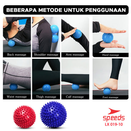 SPEEDS Bola Duri Terapi Massage Ball Bola Terapi Bola Pijat Alat Pijat 1 Set Isi 2 019-10