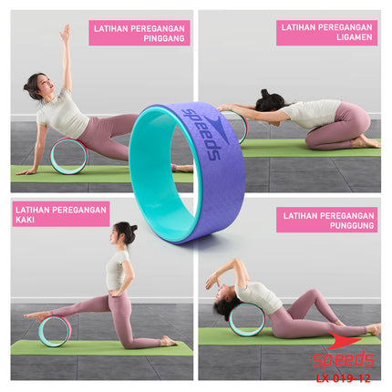 SPEEDS Yoga Wheel Alat Bantu Roda Yoga Tulang Rileks punggung Gym 30cm 019-12