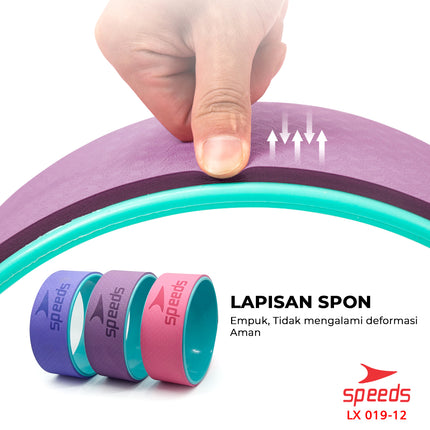 SPEEDS Yoga Wheel Alat Bantu Roda Yoga Tulang Rileks punggung Gym 30cm 019-12