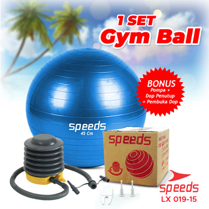 SPEEDS Gymball tebal fitness 45 cm Bola Gym Bola yoga alat olahraga pregnant (Bonus Pompa) 019-15