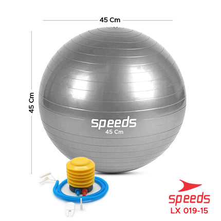 SPEEDS Gymball tebal fitness 45 cm Bola Gym Bola yoga alat olahraga pregnant (Bonus Pompa) 019-15