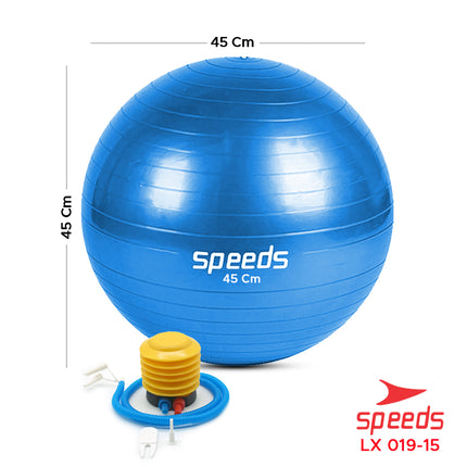 SPEEDS Gymball tebal fitness 45 cm Bola Gym Bola yoga alat olahraga pregnant (Bonus Pompa) 019-15