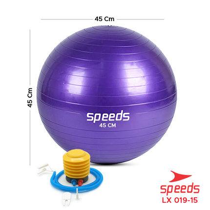 SPEEDS Gymball tebal fitness 45 cm Bola Gym Bola yoga alat olahraga pregnant (Bonus Pompa) 019-15