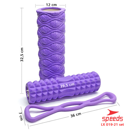 SPEEDS Yoga Foam Roller Massage EVA Roller Muscle Olahraga Fitness Yoga Gym Pilates 019-21