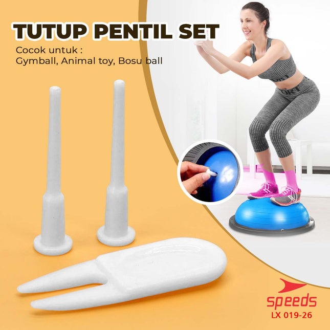 SPEEDS Penutup Angin Udara untuk Gym Ball Bola Yoga Kuda Kudaan Karet Plug Tutup Pentil Air Stopper 019-26