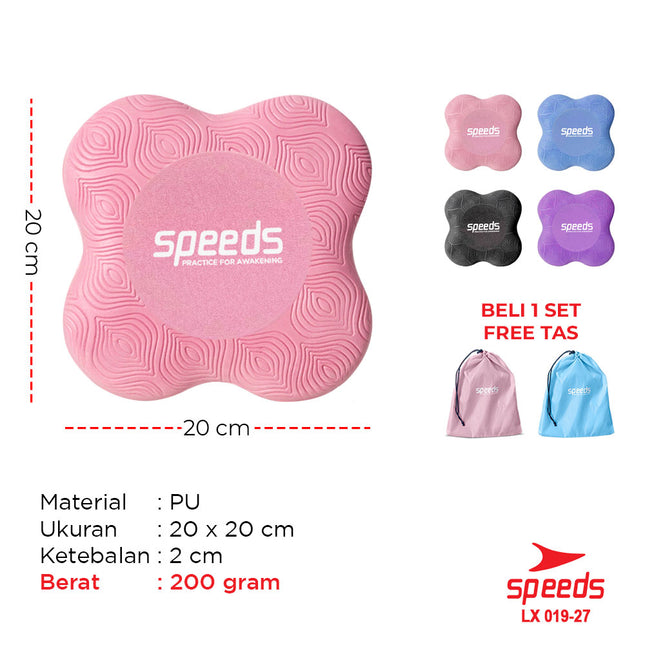 SPEEDS Yoga Pad Knee Kneepad Elbow Joint Support Alas Yoga Lutut Kaki Siku Tangan Empuk Serbaguna 019-27
