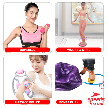 SPEEDS Yoga Equipment 16 items Yoga Tools 1 Set 16-in-1 Skipping Gym Ball Sit Up Stand Yoga Mat 019-28