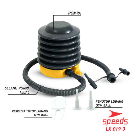 SPEEDS Gym Ball fitness 75 cm Bola Gym Bola yoga alat olahraga (Bonus Pompa) Gymball 019-3