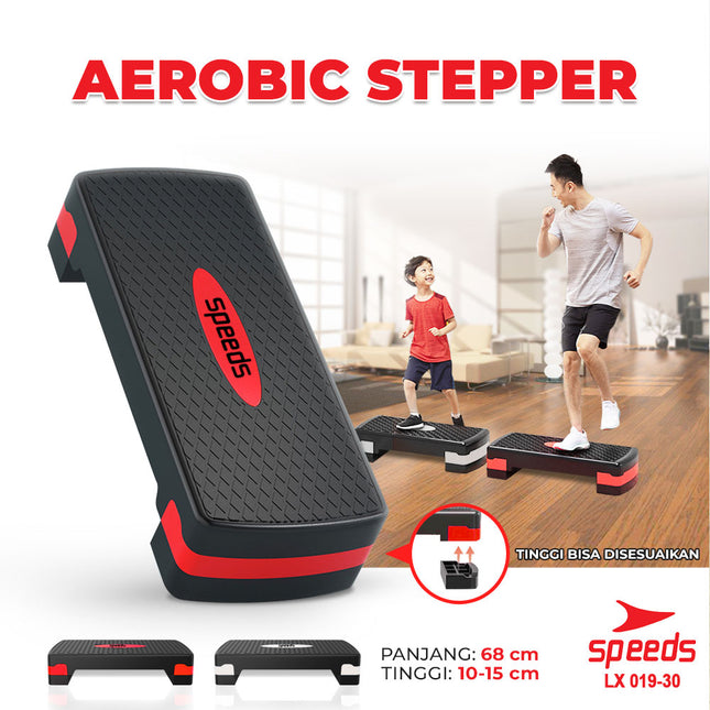 SPEEDS Papan Senam Aerobik 2 Tingkatan Alat Papan Fitness Olahraga Aerobic Stepper Zumba Step Anti Slip 019-30