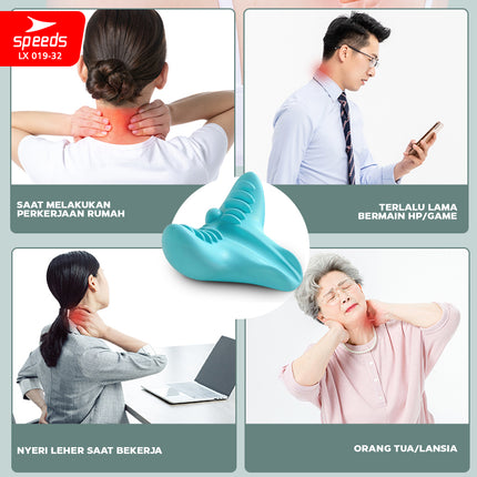 SPEEDS C-Rest Neck Massage Pillow / Pain Reliever Neck Relaxer Spinal Chiropractic Cervical Massage No Power or Batteries 019-32