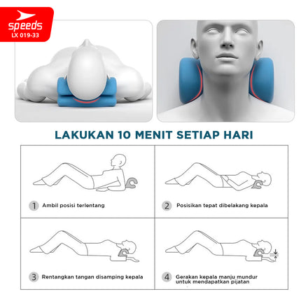 SPEEDS Bantal Pijat Leher Bentuk C-Rest 019-33